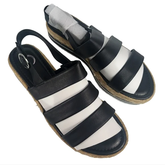 Journee Collection Robyn Platform Sandals Black 10 - Picture 6 of 7